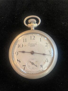Vintage Ingersoll Junior Pocket Watch - silver Dial Silver Case